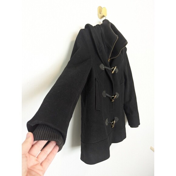 George Simonton Black Lambswool‎ Cashmere Coat Size 4 - Picture 4 of 15